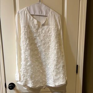 Elegant Light creamy Floral Women's Blouse Gracila XL. C339